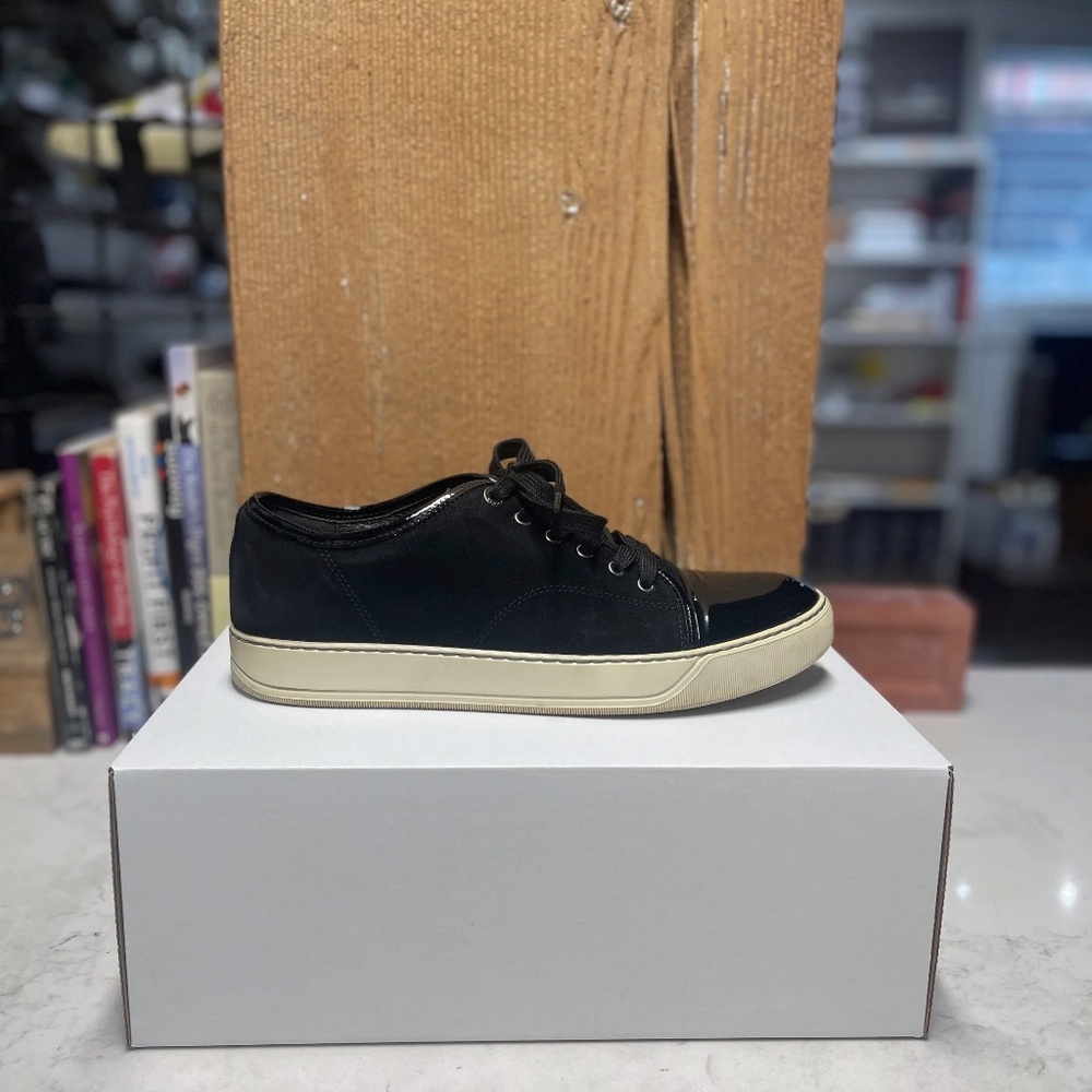 Black Suede Lanvin Sneakers
